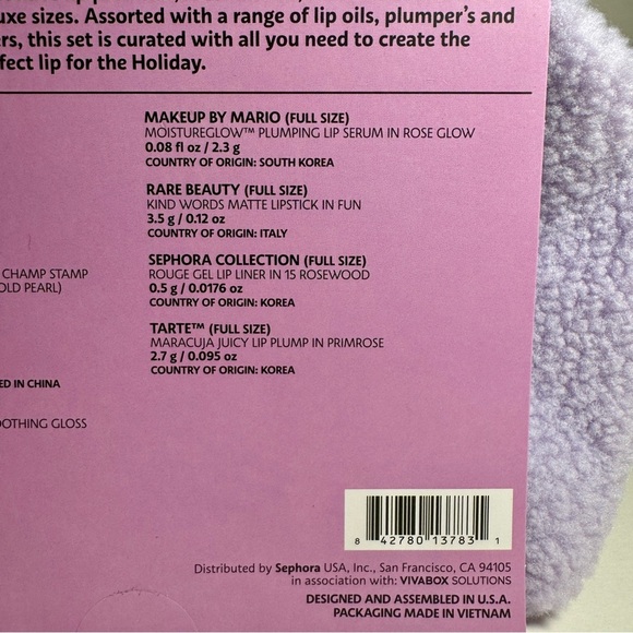 9 piece Sephora Favorites Holiday 2024 Holiday Lip Kit FENTY Huda Tarte Rare - Picture 5 of 7